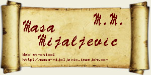 Maša Mijaljević vizit kartica